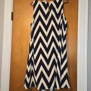 Pink Owl 1XL cream ans black striped dress